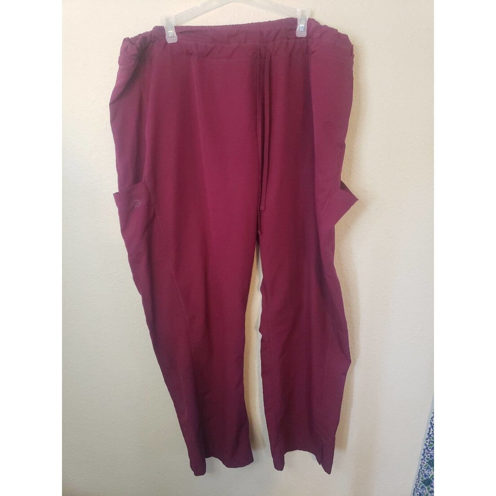 Dickies Scrubs Mid Rise Straight Leg Drawstring Pants DK130 EGG Eggplant 3xl